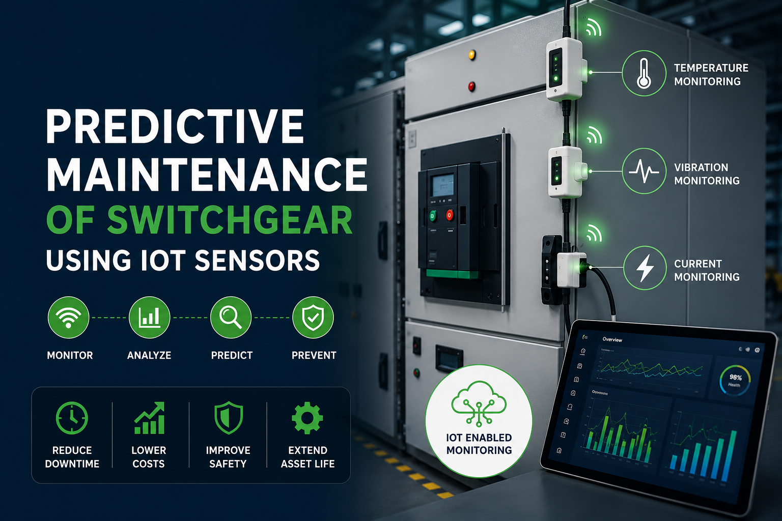 Predictive Maintenance of Switchgear Using IoT Sensors